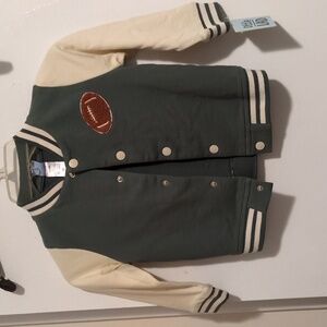 Little Lass 3 PC Multicolored Jacket/Gray Striped Shirt/Blue Jeans 3T